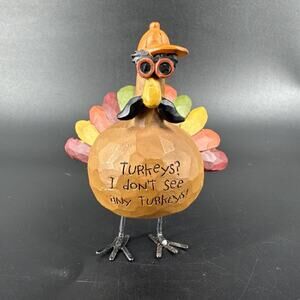 Vtg B Loyd Thanksgiving Turkey Figurine Turkey's I Don't See Any Turkeys! 2010